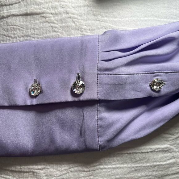 Gauge81 Naha Lilac Silk Draped Long Sleeve Mini Dress XS NWT $470 - Picture 13 of 15